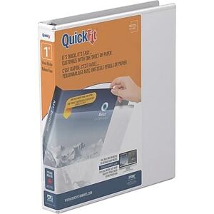 Stride - 1" 3-Ring View Binders, D-Ring - White Stride - 1" 3-Ring View Binders, D-Ring - White