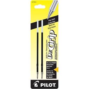 Pilot - Dr. Grip Retractable Ballpoint Pen Refill, Fine Tip, 2/Pack - Black Ink Pilot - Dr. Grip Retractable Ballpoint Pen Refill, Fine Tip, 2/Pack - Black Ink