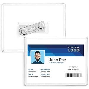 Staples - Magnetic Badge Holders, 3" x 4", Vinyl, 25/Pack - Clear Staples - Magnetic Badge Holders, 3" x 4", Vinyl, 25/Pack - Clear