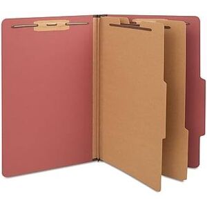 Staples - 60% Recycled Pressboard Classification Folder, 2-Dividers, 2.5" Expansion, Legal Size, 10/Box - Red Staples - 60% Recycled Pressboard Classification Folder, 2-Dividers, 2.5" Expansion, Legal Size, 10/Box - Red