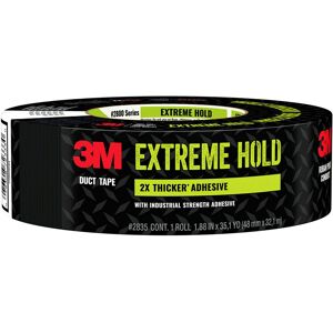 3M - Extreme Hold Duct Tape, 1.88 Inches x 35 Yards, Black, Heavy-Duty, Double-Thick Adhesive, Waterproof Backing, Tough R 3M - Extreme Hold Duct Tape, 1.88 Inches x 35 Yards, Black, Heavy-Duty, Double-Thick Adhesive, Waterproof Backing, Tough R