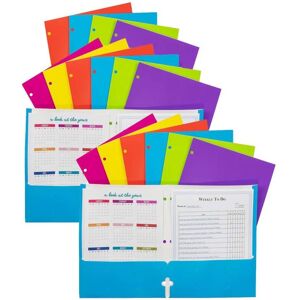 C-line - 2-Pocket Laminated Paper Portfolio with 3-Hole Punch, Assorted, Pack of 18 C-line - 2-Pocket Laminated Paper Portfolio with 3-Hole Punch, Assorted, Pack of 18