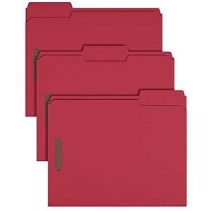 Staples - Reinforced Classification Folder, 3/4" Expansion, Letter Size, 50/Pack - Red Staples - Reinforced Classification Folder, 3/4" Expansion, Letter Size, 50/Pack - Red