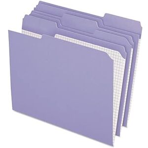 Pendaflex - Two-Tone Recycled File Folder, 1/3-Cut Tab, Letter Size, 100/Box (R152 1/3 LAV) - Lavender Pendaflex - Two-Tone Recycled File Folder, 1/3-Cut Tab, Letter Size, 100/Box (R152 1/3 LAV) - Lavender
