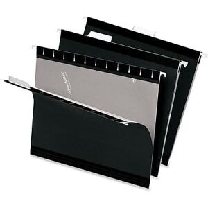Pendaflex - 1/5 Cut Colored Hanging Folders, Legal, 8.50" Width x 14" Length Sheet Size, 1/5 Tab Cut, 11 pt - Black Pendaflex - 1/5 Cut Colored Hanging Folders, Legal, 8.50" Width x 14" Length Sheet Size, 1/5 Tab Cut, 11 pt - Black