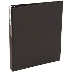 Avery - Economy 1" 3-Ring Non-View Binders with Label Holder, Round Ring - Black Avery - Economy 1" 3-Ring Non-View Binders with Label Holder, Round Ring - Black