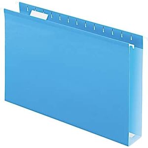 Pendaflex - Reinforced 2" Extra Capacity Hanging Folders, Legal, 25/Box - Blue Pendaflex - Reinforced 2" Extra Capacity Hanging Folders, Legal, 25/Box - Blue