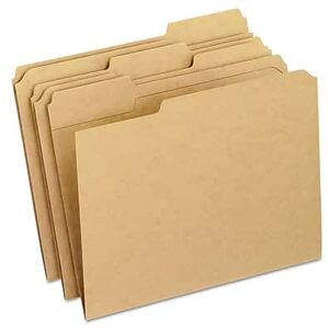 Pendaflex - File Folder, 1/3-Cut Tab, Assorted, Letter Size, 100/Box (PFXRK15213) - Brown Pendaflex - File Folder, 1/3-Cut Tab, Assorted, Letter Size, 100/Box (PFXRK15213) - Brown