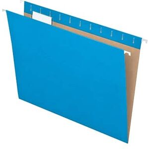 Pendaflex - Recycled Hanging File Folders, 1/5 Tab, Letter Size, 25/Box - Blue Pendaflex - Recycled Hanging File Folders, 1/5 Tab, Letter Size, 25/Box - Blue