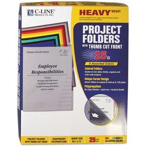 C-Line Products - Poly Project Folders, Letter Size, Assorted Colors, 25/box C-Line Products - Poly Project Folders, Letter Size, Assorted Colors, 25/box