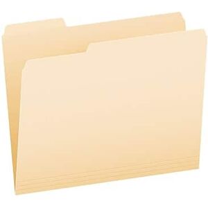 Pendaflex - Recycled File Folder, 1/3-Cut Tab, Assorted, Letter Size, 100/Box - Manila Pendaflex - Recycled File Folder, 1/3-Cut Tab, Assorted, Letter Size, 100/Box - Manila