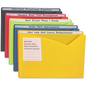 C-Line Products - Write-On Poly File Jackets, Straight Tab, Letter Size, Assorted Colors, 25/box C-Line Products - Write-On Poly File Jackets, Straight Tab, Letter Size, Assorted Colors, 25/box