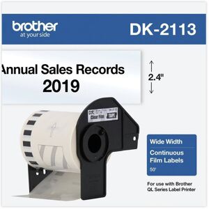 Brother - DK2113 2.4 in. x 50 ft. Continuous Film Label Tape - (1-Roll) - Clear Brother - DK2113 2.4 in. x 50 ft. Continuous Film Label Tape - (1-Roll) - Clear