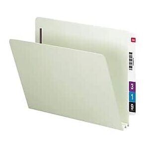 Smead - 60% Recycled End Tab Folders, Letter Size, 25/Box - Gray/Green Smead - 60% Recycled End Tab Folders, Letter Size, 25/Box - Gray/Green