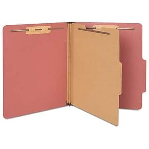 Staples - 60% Recycled Pressboard Classification Folder, 1-Divider, 1.75" Expansion, Letter Size, 20/Box - Brick Red Staples - 60% Recycled Pressboard Classification Folder, 1-Divider, 1.75" Expansion, Letter Size, 20/Box - Brick Red