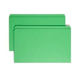 Smead - File Folder, Reinforced Straight-Cut Tab, Legal Size, 100/Box (17110) - Green Smead - File Folder, Reinforced Straight-Cut Tab, Legal Size, 100/Box (17110) - Green