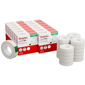 Staples - Invisible Tape Refill, 3/4" x 36 yds., 24 Rolls/Pack - Clear Staples - Invisible Tape Refill, 3/4" x 36 yds., 24 Rolls/Pack - Clear