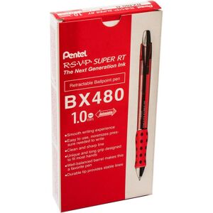 Pentel - R.S.V.P. Super RT Retractable Ballpoint Pen, Red, Pack of 12 Pentel - R.S.V.P. Super RT Retractable Ballpoint Pen, Red, Pack of 12