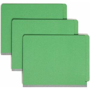 Smead Manufacturing - Smead SafeSHIELD Tab Cut Letter Recycled Classification Folder Green Case of 10 Smead Manufacturing - Smead SafeSHIELD Tab Cut Letter Recycled Classification Folder Green Case of 10