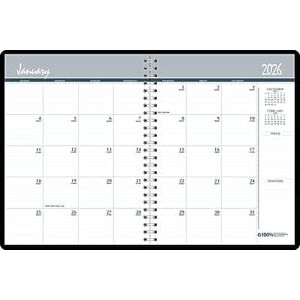 House of Doolittle - 2026 8.5" x 11" Calendar Year Monthly Planner, Faux Leather Cover - Black House of Doolittle - 2026 8.5" x 11" Calendar Year Monthly Planner, Faux Leather Cover - Black