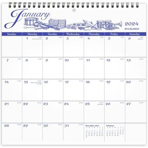 AT-A-GLANCE - Illustrator's Edition Wall Calendar Victorian Illustrations Artwork 12 x 12 White Blue Sheets 12 Month Jan to Dec 2026 AT-A-GLANCE - Illustrator's Edition Wall Calendar Victorian Illustrations Artwork 12 x 12 White Blue Sheets 12 Month Jan to Dec 2026