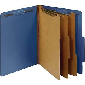 Pendaflex - Pressboard Classification Folder, 3-Dividers, 3 1/2" Expansion, Letter Size, Dark 10/Box - Blue Pendaflex - Pressboard Classification Folder, 3-Dividers, 3 1/2" Expansion, Letter Size, Dark 10/Box - Blue