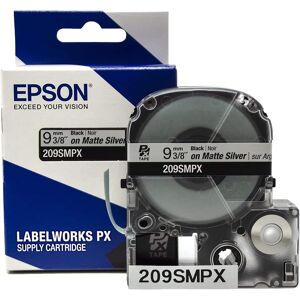 Epson - LABELWORKS PX Silver Matte 3/8" (9mm) x 30 ft Tape - 209SMPX - Black on Silver Matte Epson - LABELWORKS PX Silver Matte 3/8" (9mm) x 30 ft Tape - 209SMPX - Black on Silver Matte