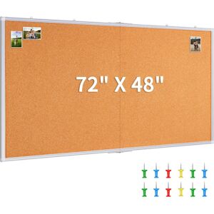 maxtek - Large Cork Board 72 x 48 in Bulletin Boardss Wall Mounted Back Memo Notice Cork Board Whiteboards Presentation Supplies - White maxtek - Large Cork Board 72 x 48 in Bulletin Boardss Wall Mounted Back Memo Notice Cork Board Whiteboards Presentation Supplies - White