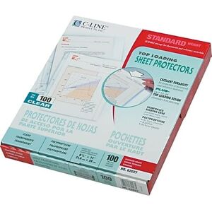 C-line - Standard Weight Sheet Protectors, 11" x 8-1/2" 100/Box - Clear C-line - Standard Weight Sheet Protectors, 11" x 8-1/2" 100/Box - Clear