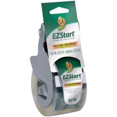 Duck - EZ Start 1.88 in. W X 55 yd L Heavy-Duty Packaging Tape with Dispenser Duck - EZ Start 1.88 in. W X 55 yd L Heavy-Duty Packaging Tape with Dispenser