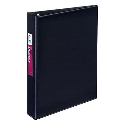 Avery - Durable Mini 1" 3-Ring Non-View Binders for 5 1/2" x 8 1/2" paper, Round Ring - Black Avery - Durable Mini 1" 3-Ring Non-View Binders for 5 1/2" x 8 1/2" paper, Round Ring - Black