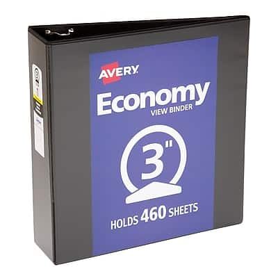 Avery - 3" 3-Ring View Binders - Black Avery - 3" 3-Ring View Binders - Black