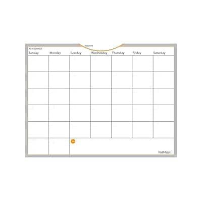AT-A-GLANCE - WallMates Dry-Erase Calendar Whiteboard, 24" x 18" (AW5020-28) - Gray/Silver/White AT-A-GLANCE - WallMates Dry-Erase Calendar Whiteboard, 24" x 18" (AW5020-28) - Gray/Silver/White