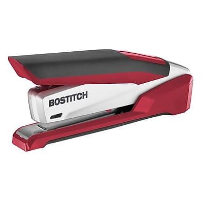Bostitch - InPower uced-Effort Desktop Stapler, 28-Sheet Capacity, Staples Included - Red Bostitch - InPower uced-Effort Desktop Stapler, 28-Sheet Capacity, Staples Included - Red