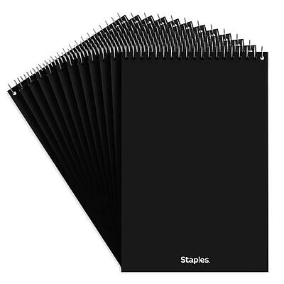 Staples - Steno Pad, 6" x 9", Gregg Ruled, 80 Sheets/Pad, Dozen - White Staples - Steno Pad, 6" x 9", Gregg Ruled, 80 Sheets/Pad, Dozen - White