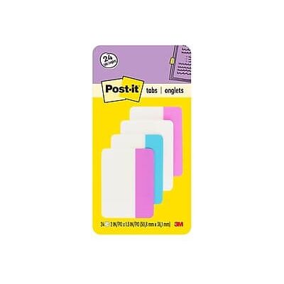 Post-it - Filing Tabs, 2" Wide Colors, 24 Tabs/Pack - Assorted Post-it - Filing Tabs, 2" Wide Colors, 24 Tabs/Pack - Assorted