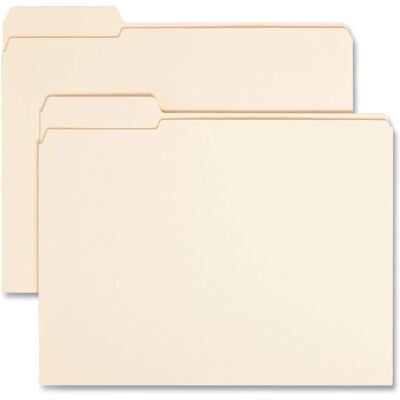 Smead Manufacturing - Reinforced Tab Manila File Folders, 1/3-Cut Tabs: Left Position, Letter Size, 0.75" Expansion, 11-pt Manila, 100/Box Smead Manufacturing - Reinforced Tab Manila File Folders, 1/3-Cut Tabs: Left Position, Letter Size, 0.75" Expansion, 11-pt Manila, 100/Box