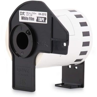 Brother - DK2212 2.4 in. x 50 ft. Continuous Film Label Tape - (1-Roll) - White Brother - DK2212 2.4 in. x 50 ft. Continuous Film Label Tape - (1-Roll) - White