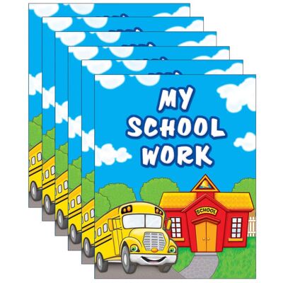 Teacher Created Resources - My School Work Pocket Folder, Pack of 6 Teacher Created Resources - My School Work Pocket Folder, Pack of 6