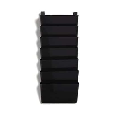 TRU RED - 7-Pocket Plastic Letter Wall File - Black TRU RED - 7-Pocket Plastic Letter Wall File - Black
