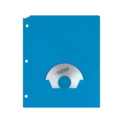 Oxford - Paper Binder Pocket, 3-Hole Punched, 25/Pack - Blue Oxford - Paper Binder Pocket, 3-Hole Punched, 25/Pack - Blue