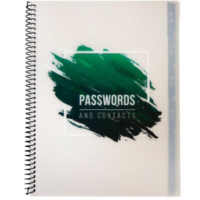 Creative Labs RE-FOCUS THE CREATIVE OFFICE - Large Password Keeper Book, Green, 7.5 in x 10 in, 96 Pages Creative Labs RE-FOCUS THE CREATIVE OFFICE - Large Password Keeper Book, Green, 7.5 in x 10 in, 96 Pages
