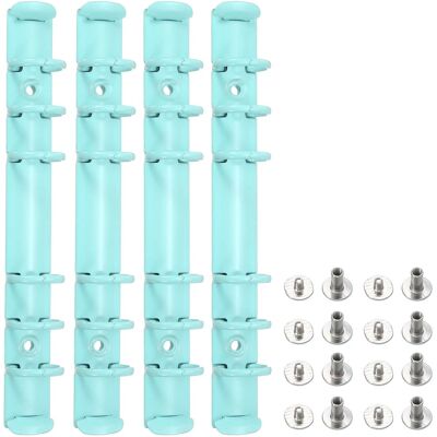 Unique Bargains - A6 6-Hole Ring Binder Mechanisms, 4 Sets Binder Spines Replacement for Office Planners Documents Organization - Blue Unique Bargains - A6 6-Hole Ring Binder Mechanisms, 4 Sets Binder Spines Replacement for Office Planners Documents Organization - Blue