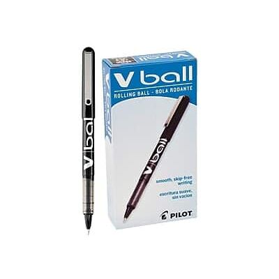 Pilot - VBall Rollerball Pens, Extra Fine Point, Dozen - Black Ink Pilot - VBall Rollerball Pens, Extra Fine Point, Dozen - Black Ink