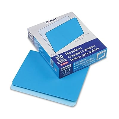 Pendaflex - Recycled File Folder, Straight Cut, Letter Size, 100/Box - Blue Pendaflex - Recycled File Folder, Straight Cut, Letter Size, 100/Box - Blue