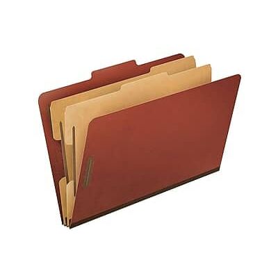 Pendaflex - PressGuard Paperboard Heavy Duty Classification Folders, Legal Size, 2 Dividers, 10/Box - Brick Red Pendaflex - PressGuard Paperboard Heavy Duty Classification Folders, Legal Size, 2 Dividers, 10/Box - Brick Red
