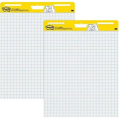 Post-it - Super Sticky Easel Pad, 25" x 30", Grid Lined, 30 Sheets/Pad, 2 Pads/Carton (560) - White Post-it - Super Sticky Easel Pad, 25" x 30", Grid Lined, 30 Sheets/Pad, 2 Pads/Carton (560) - White