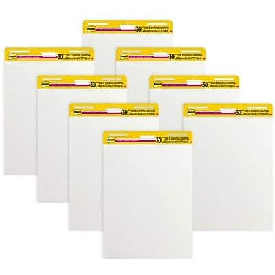 Post-it - Super Sticky Easel Pad, 25" x 30", 30 Sheets/Pad, 8 Pads/Pack - White Post-it - Super Sticky Easel Pad, 25" x 30", 30 Sheets/Pad, 8 Pads/Pack - White