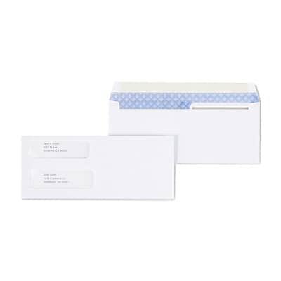 Staples - Laser Security Tinted Double Window Envelopes, 3 5/8" x 8 7/8", 500/Box - Wove White Staples - Laser Security Tinted Double Window Envelopes, 3 5/8" x 8 7/8", 500/Box - Wove White