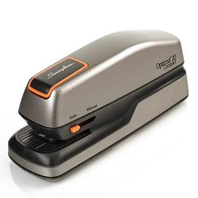 Swingline - Optima 20 Electric Stapler, 20-Sheet Capacity - Gray/Silver Swingline - Optima 20 Electric Stapler, 20-Sheet Capacity - Gray/Silver